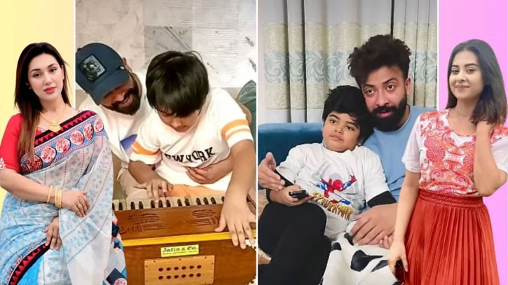 বাবা দিবসে শাকিব ও সন্তানদের নিয়ে অপু-বুবলীর পাল্টাপাল্টি পোস্ট